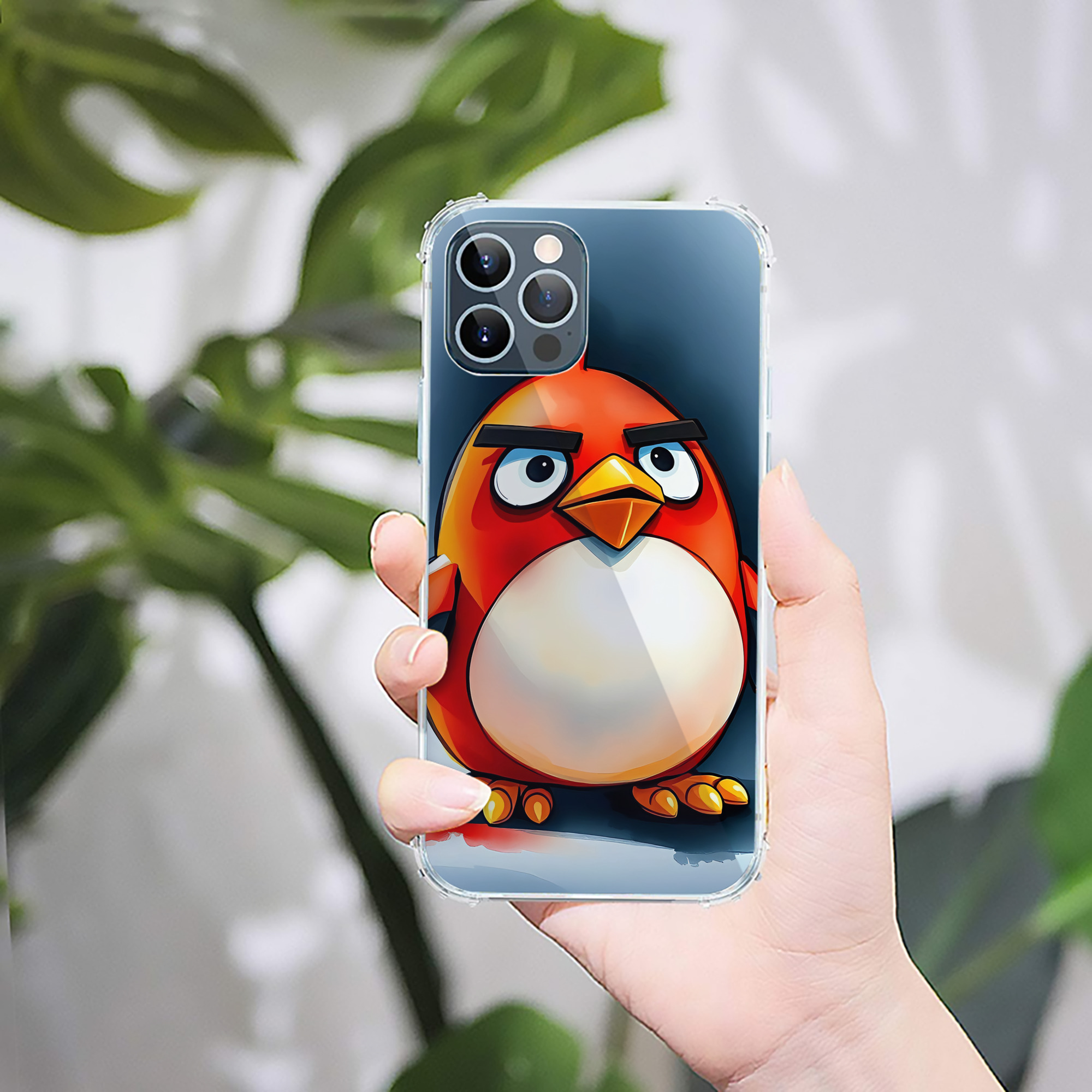 （画像用） Angry Birds アングリーバード 【iPhone 12シリーズ対応】透明スマホケース（クリアソフトケース）